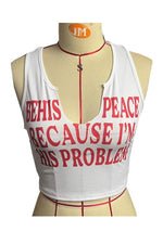 Letter Printed Tank Top