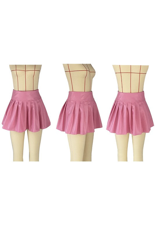 Faux Leather Mini Skirt