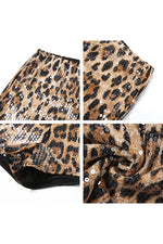 Leopard Sequins Shorts