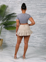 Pleated Mini Skirt