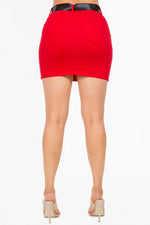 ZIPPER TRIM FITTED MINI SKIRTS