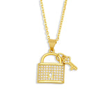 Diamond Lock Necklace