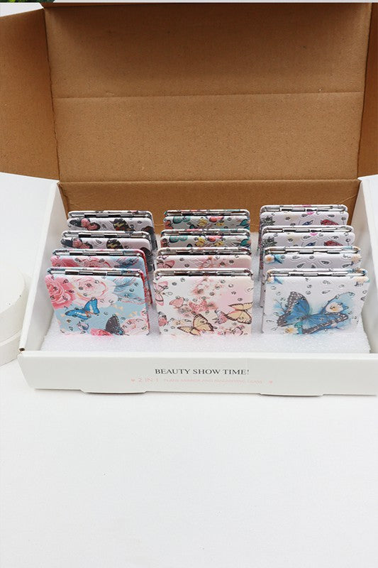 Butterfly Rectangle Cosmetic Double Mirror