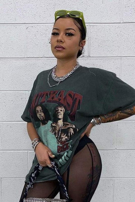 LOOSE GRAPHIC T SHIRT TEES BLOUSES STREETWEAR