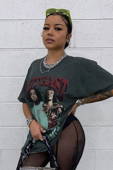 LOOSE GRAPHIC T SHIRT TEES BLOUSES STREETWEAR