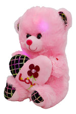 12 Inch LED Light-Up Stuffed Heart Teddy Bear