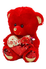 12 Inch LED Light-Up Stuffed Heart Teddy Bear