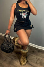 Cargo Style Mini Skirt