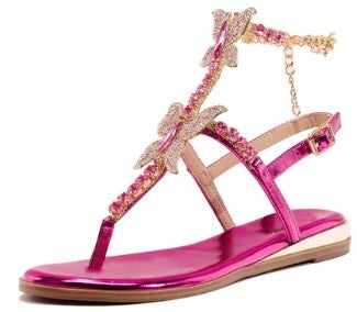 Butterfly Low Heel Sandals