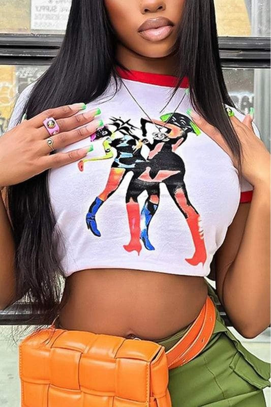 GRAPHIC CROPPED TEE