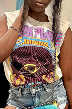 GRAPHIC SLEEVELESS TEE