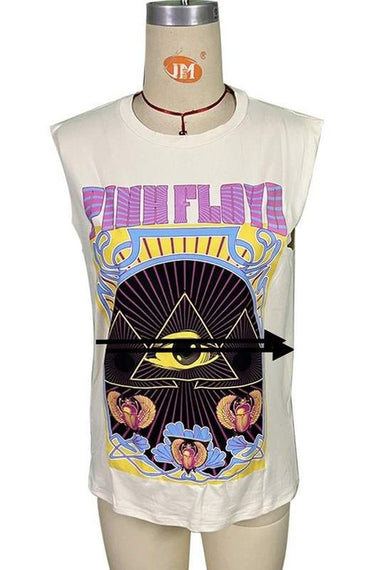 GRAPHIC SLEEVELESS TEE