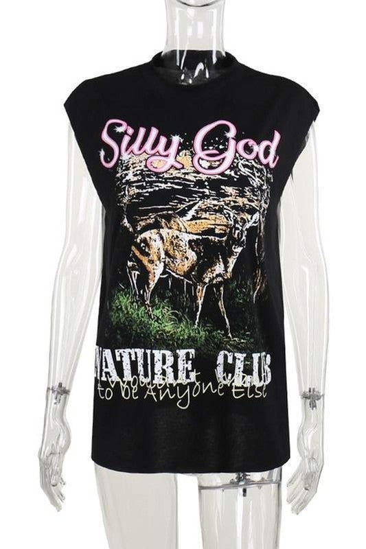 GRAPHIC SLEEVELESS SHIRT SG