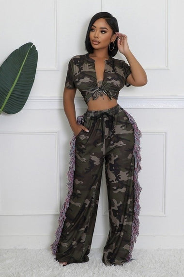 Camouflage Pants Set