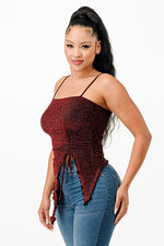 GLLITTER DRAWSTRING STACK TOP