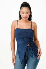 GLLITTER DRAWSTRING STACK TOP