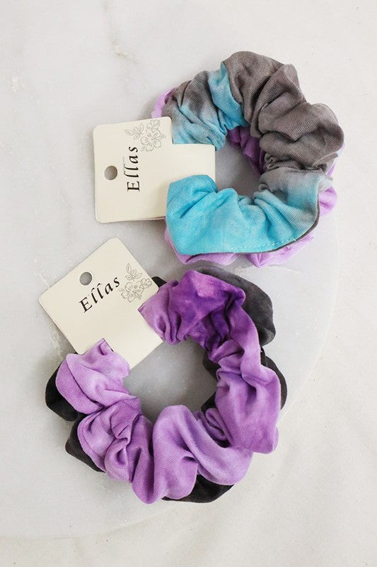 2-Pcs Tie Dye Scrunchies Set