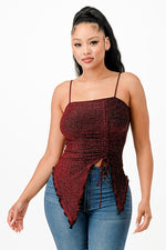 GLLITTER DRAWSTRING STACK TOP
