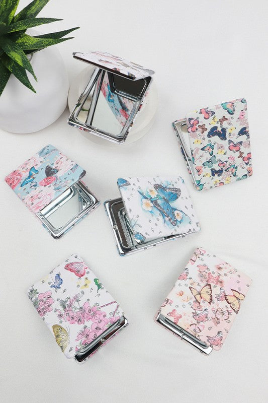 Butterfly Rectangle Cosmetic Double Mirror