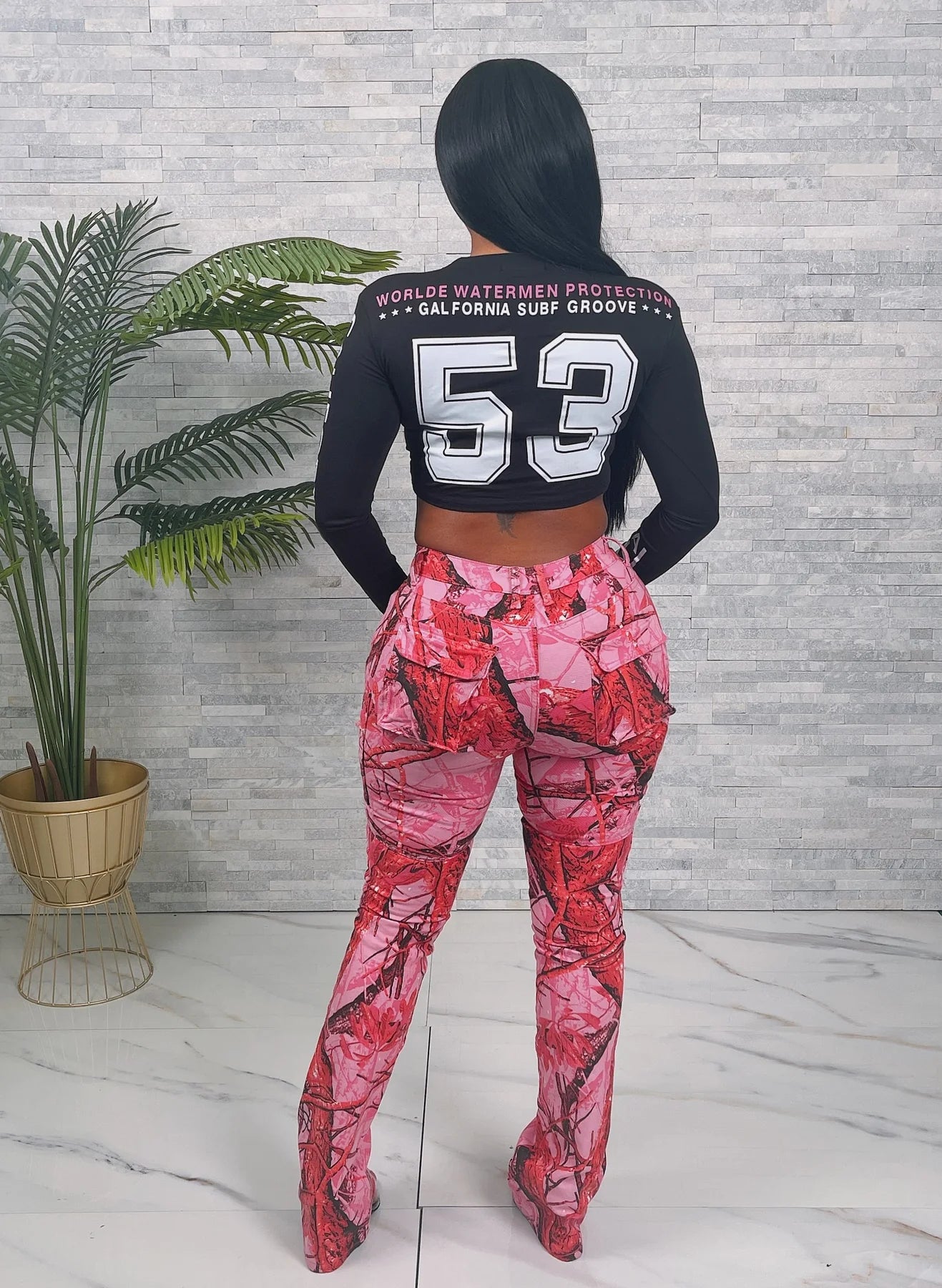 SHOULDER PAD RACER CROP TOP