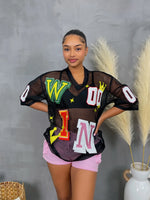 PATCH FISHNET JERSEY TOP