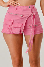 Cargo Stretchy Denim Shorts