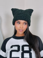 CROCHET SQUARE CAT EAR BEANIE