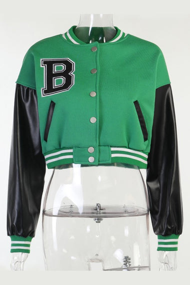 Baseball Jacket Crop Top Coat