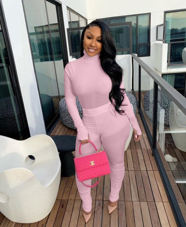 Long sleeve two-piece casual suit
