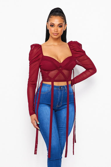 Puff long sleeve top