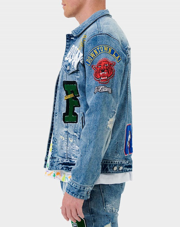 VARSITY PATCHES DENIM JACKET