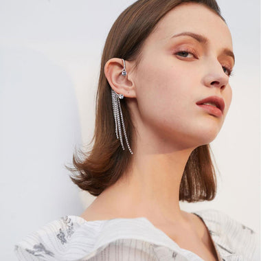 Long Tassel Earless Earrings