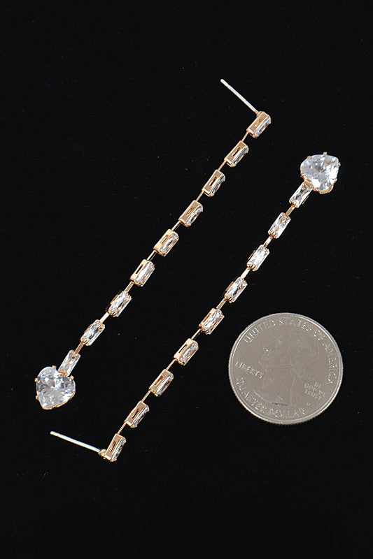 Rhinestone Drop Earring