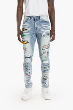 SMOKE RISE EMROIDERED FASHION JEAN