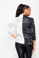 HALF & HALF COLLARED TOP