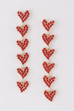 Heart Drop RED & GOLD Earrings