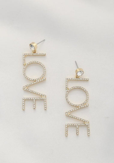 CRYSTAL LOVE DANGLE EARRING