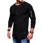 Round Neck Long Sleeves Zipper