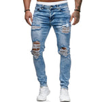 Unisex Fashion Skinny Ripped Jeans