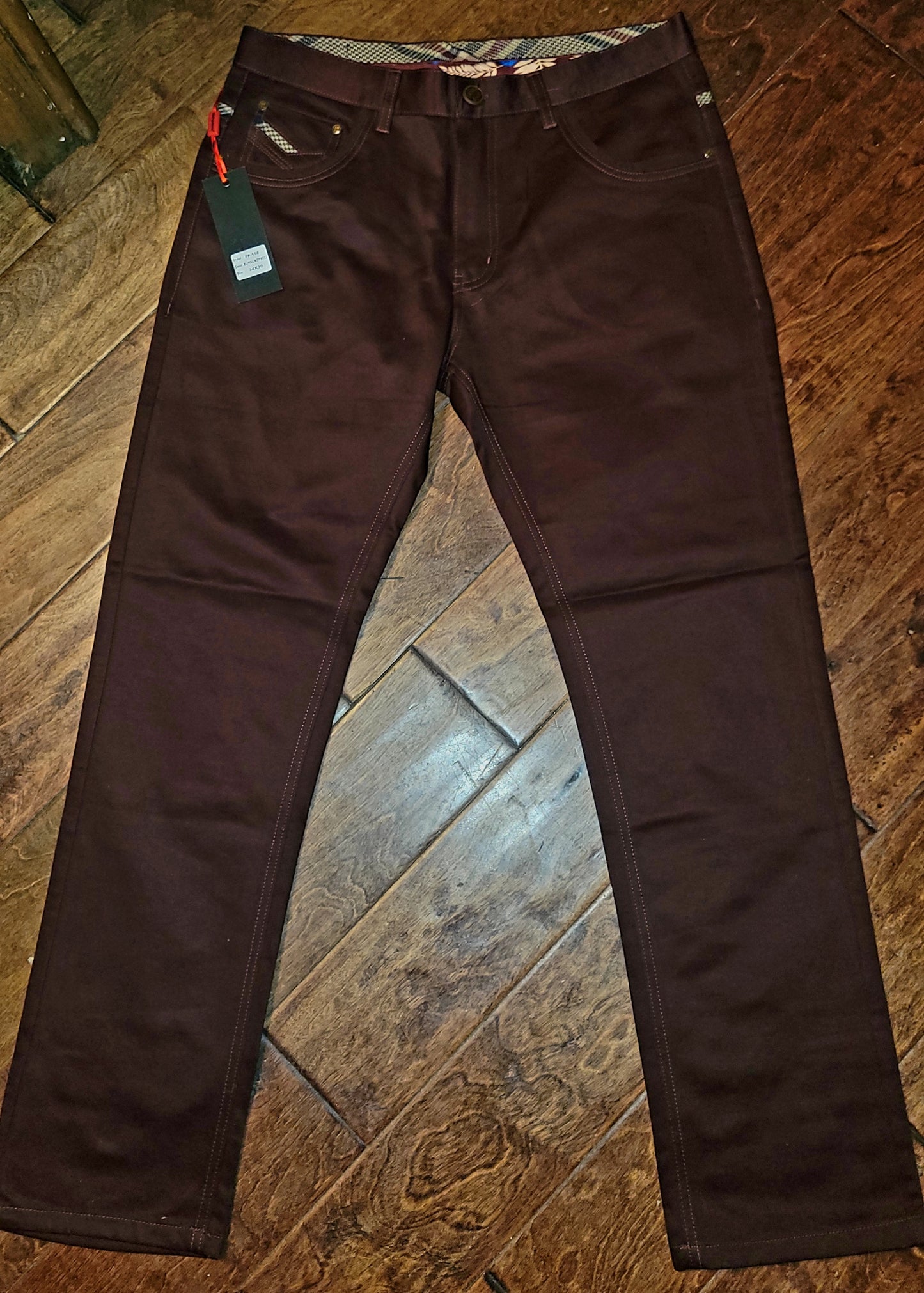 MAROON STRETCH TECH PANTS B