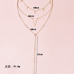 Diamond Starlight Multilayer Womens Link Necklace