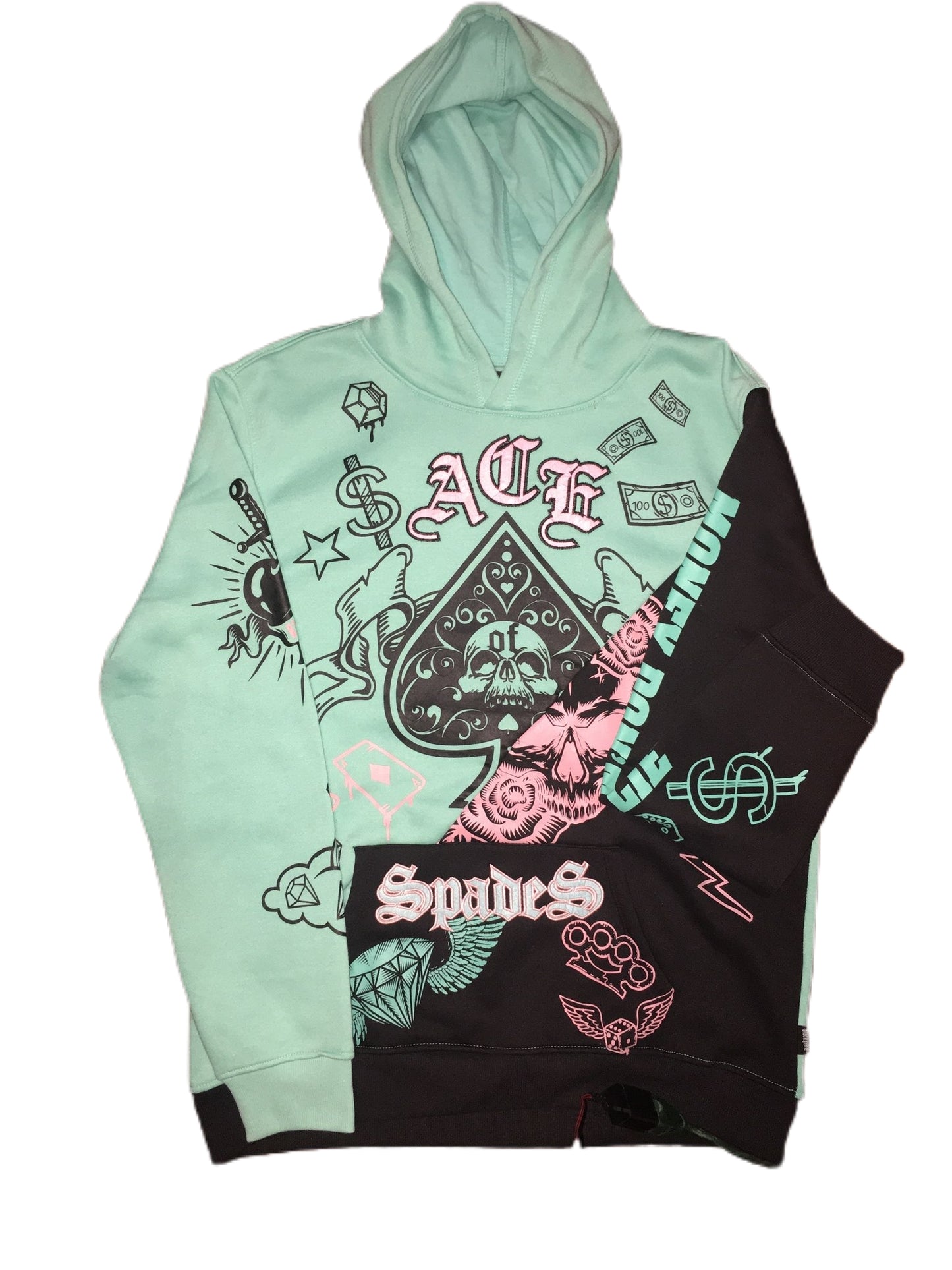 SPADES TEAL HOODIE