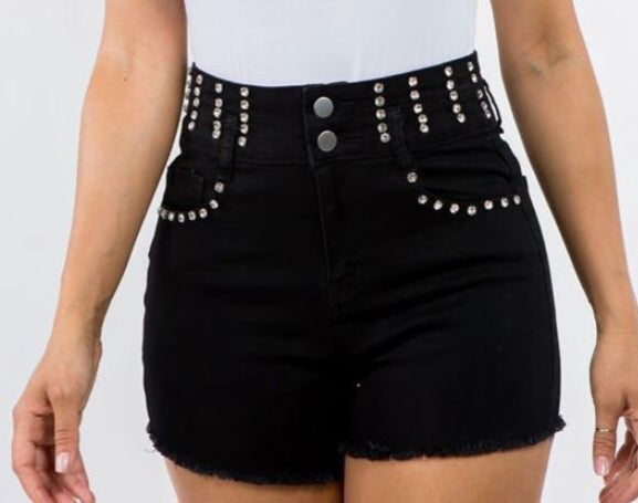 Rhinestone Denim Shorts