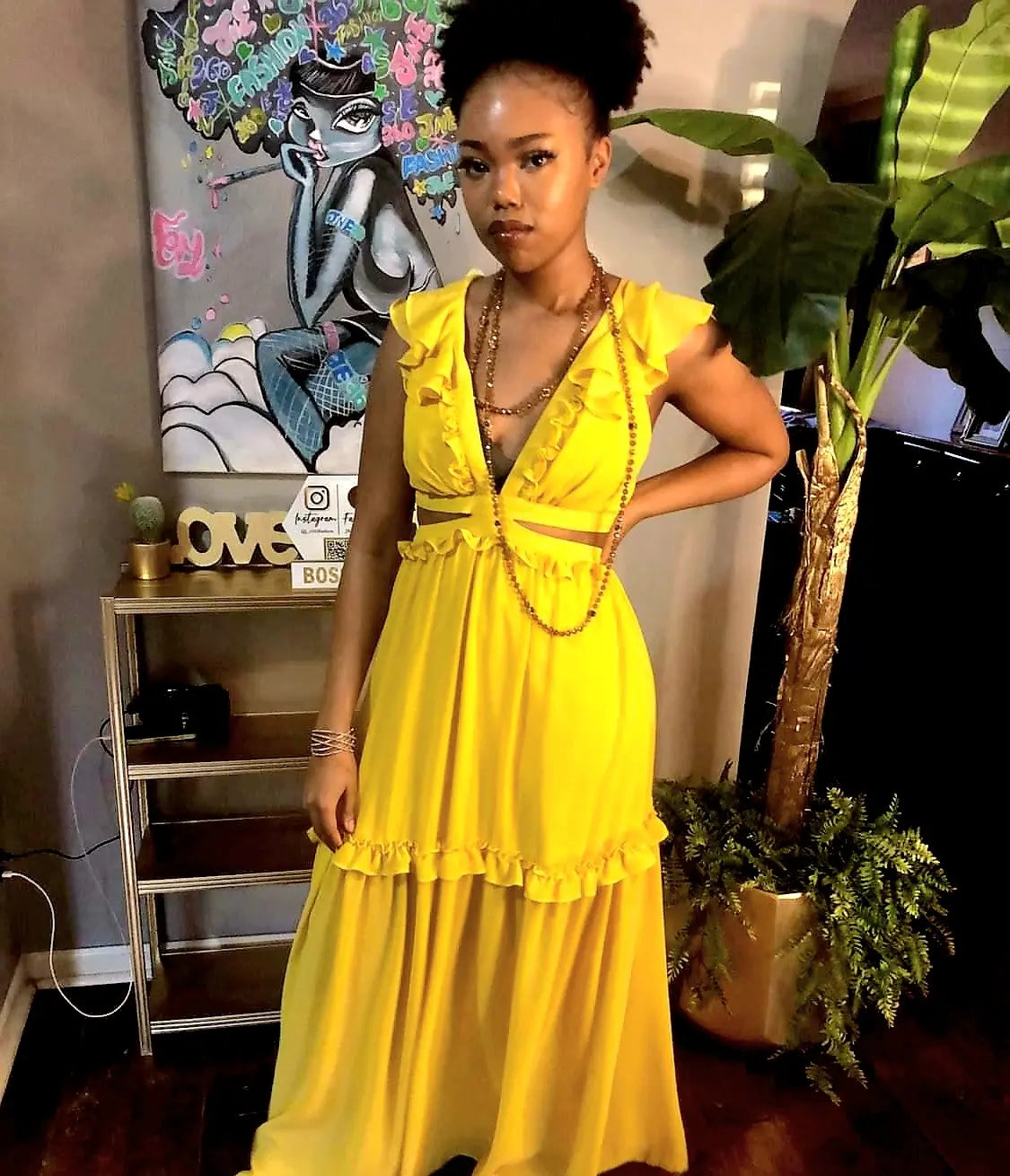 LACE UP WOVEN SLEEVELESS MAXI DRESS BACK DETAIL