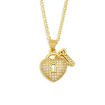 Diamond Lock Necklace