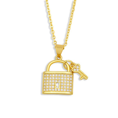 Diamond Lock Necklace