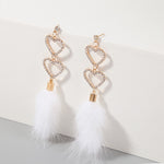 Diamond Heart Winter Earrings