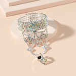 Rhinestone Bracelet Hand Back Chain Ring