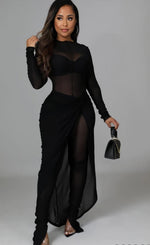 Two Piece Set Sheer Jumpsuit