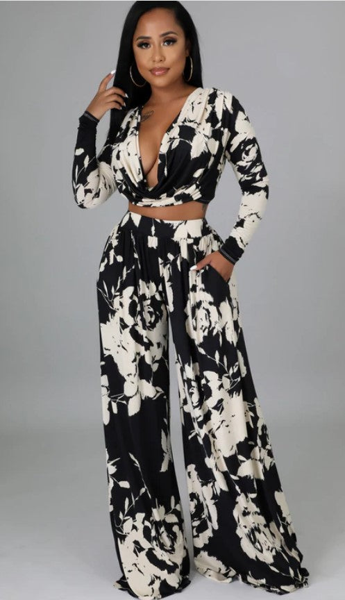 Two Piece Wide Legs Set
